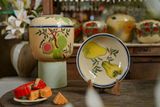  Dĩa Hảo Vẽ Trái Cây, Vẽ Tay Thủ Công, Quà Tặng Gốm Thủ Biên Mùa Trái Chín. 