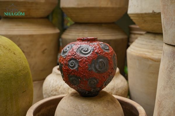  Bình cắm hoa sáng tác Độc Bản dáng tròn 