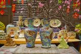  Bình Long Tranh Hổ Đấu, H43cm, gốm mỹ nghệ Nam Bộ - SP001141 