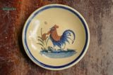 CBLT, Dĩa Đựng Nước Chấm Vẽ Gà - Chén Bát Lái Thiêu - Rộng 13cm x Cao 2,5cm. 