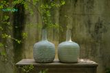  Bình cổ nhọn trắng H25cm - Bình Cắm Hoa Hiện Đại - Bình Gốm Trang Trí 