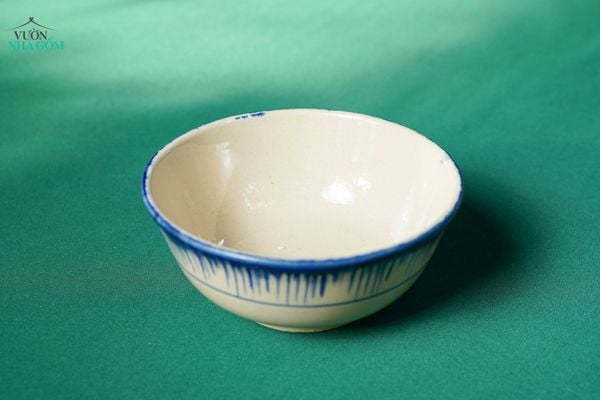  CBLT, Tô cơm lớn phết xanh, chén bát Lái Thiêu truyền thống, (R18xC8), Tô ăn bún. 