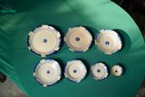  CBLT, Dĩa Dẹt Lớn Phết Xanh Rộng 26cm, Chén Bát Lái Thiêu Truyền Thống, Dĩa Gốm Nam bộ, Đĩa Lớn. 