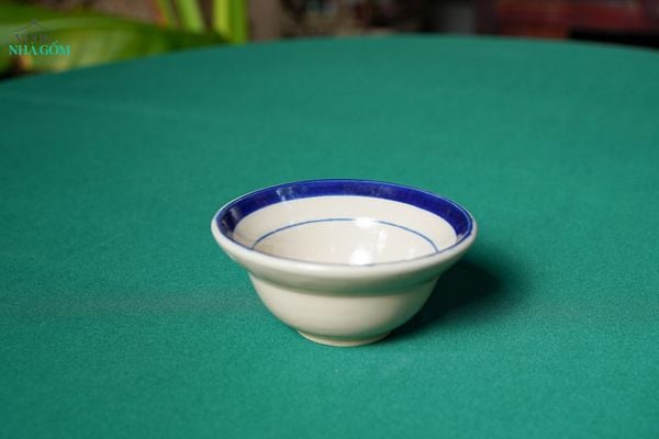  CBLX, Chén Chiết Yêu Nhỏ Chỉ Xanh - Chén Bát Hiện Đại - Tô Chiết Yêu - R13cm 