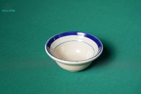  CBLX, Chén Chiết Yêu Nhỏ Chỉ Xanh - Chén Bát Hiện Đại - Tô Chiết Yêu - R13cm 