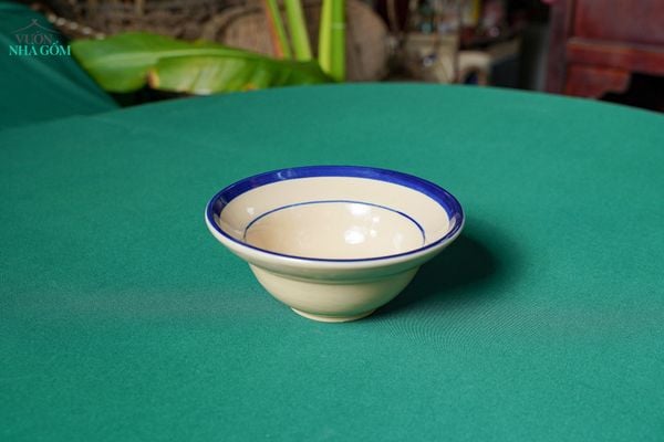  CBLX, Chén Chiết Yêu Lớn Chỉ Xanh - Chén Bát Hiện Đại - Tô Chiết Yêu - R17cm 