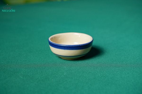  CBLX, Chén Đựng Nước Chấm Chỉ Xanh - Chén Bát Hiện Đại - Đựng Nước Chấm - R8xC3. 