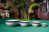  CBLX, Tô Cơm Nhỏ Vẽ Chỉ Xanh Thủ Công - Chén Bát Hiện Đại - Tô Ăn Cháo, soup - R14cm. 