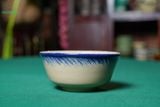  CBLX, Tô Cơm Nhỏ Vẽ Phết Xanh Thủ Công - Chén Bát Hiện Đại - Tô Ăn Cháo, soup - R14cm. 
