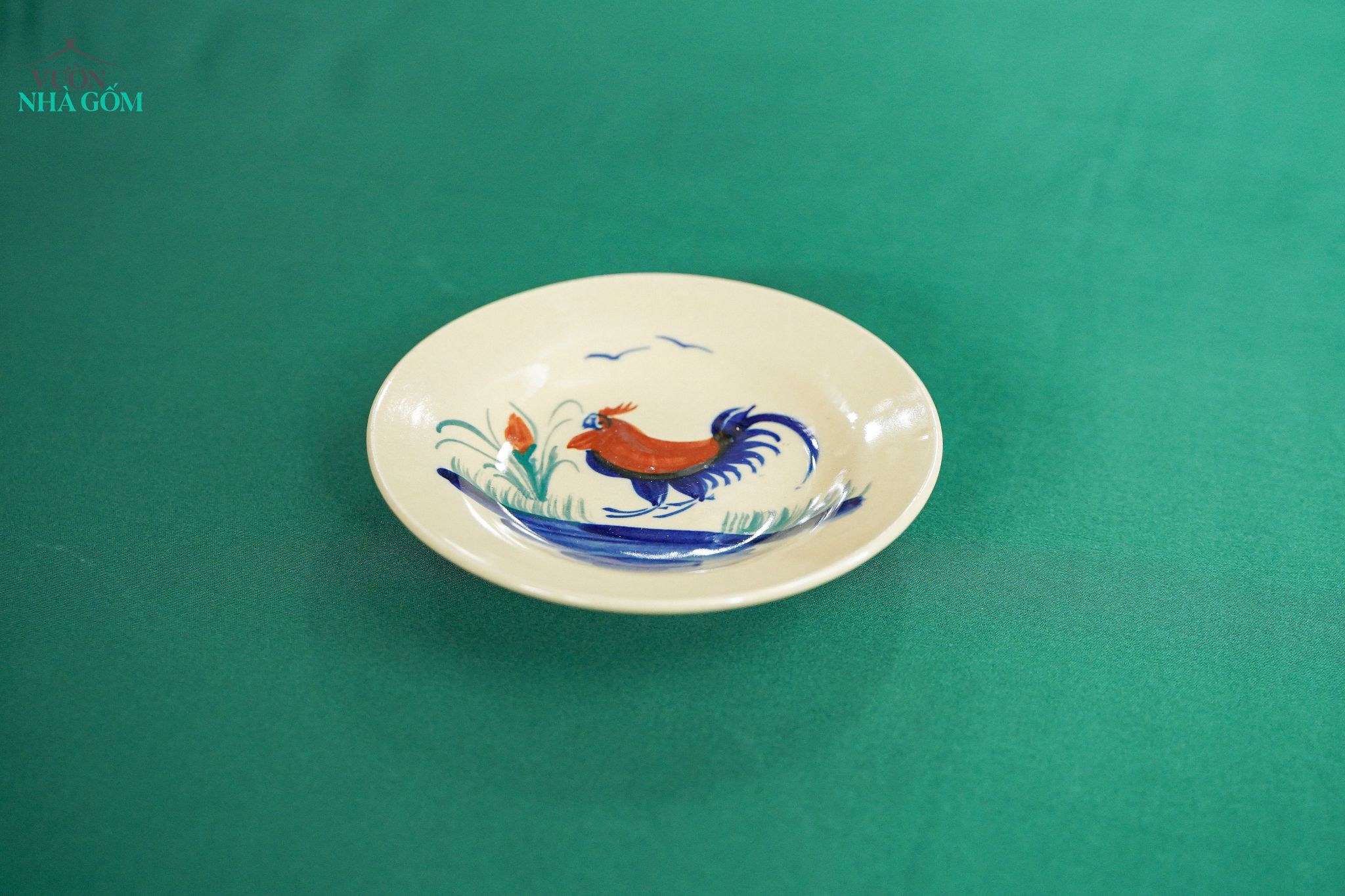  CBLX, Dĩa Nhỏ 16cm Vẽ Gà - Chén Bát Hiện Đại - Đĩa Đựng Đồ Ăn. 
