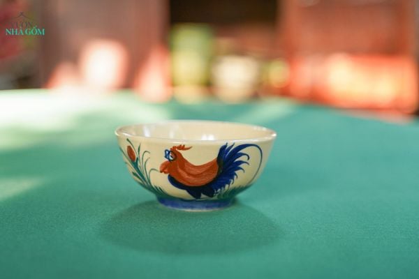 CBLX, Chén Cơm Vẽ Gà - Chén Bát Hiện Đại - Bát Cơm -R12cm. 