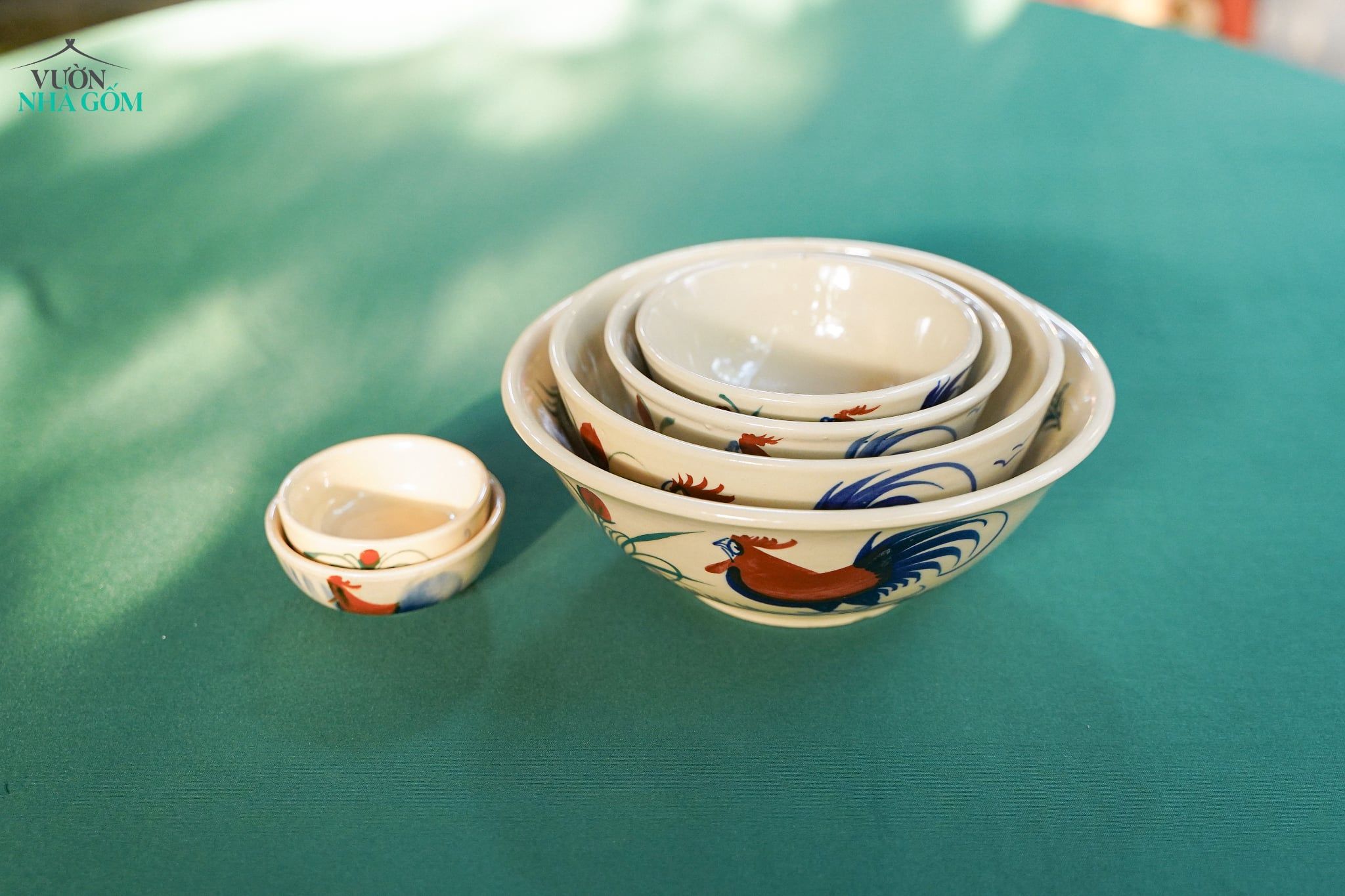  CBLX, Tô Cơm Vẽ Gà - Chén Bát Hiện Đại - Tô Ăn Bún, Tô Phở - R14cm 
