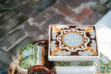  ĐHĐ, Đôn Voi Nâu Viền Xanh, Đôn voi truyền thống, Gốm Nam Bộ, C43 x R50cm 
