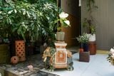  ĐHĐ, Đôn Voi Xanh lá Viền Cam, Đôn voi truyền thống, Gốm Nam Bộ, C43 x R50cm 
