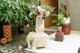  ĐHĐ, Đôn Voi Full Trắng, Đôn voi truyền thống, Gốm Nam Bộ, C43 x R50cm 