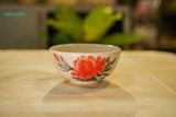  Chén Cơm Vẽ Tay Bông Đỏ – Vườn Nhà Gốm – Dùng Ăn Cơm, soup – Size 12cm 