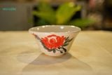  Chén Cơm Vẽ Tay Bông Đỏ – Vườn Nhà Gốm – Dùng Ăn Cơm, soup – Size 12cm 