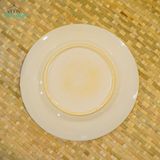  Dĩa Lớn Vẽ Tay Bông Đỏ – Vườn Nhà Gốm – Dùng Đựng Đồ Ăn – Size R20xC4. 