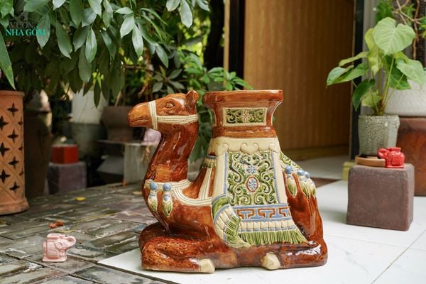  Đôn Gốm Lạc Đà Xưa Nâu Lớn, gốm Nam Bộ - Đôn Gốm Trang Trí 