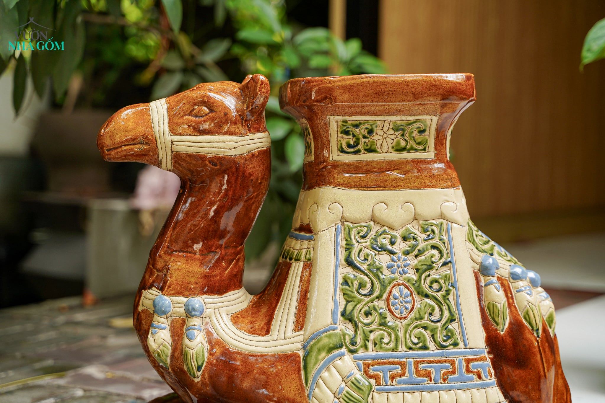  Đôn Gốm Lạc Đà Xưa Nâu Lớn, gốm Nam Bộ - Đôn Gốm Trang Trí 