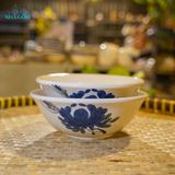  Tô Gốm Vẽ Tay Bông Xanh – Vườn Nhà Gốm – Dùng Ăn Phở, Canh – Size 20cm / 21cm. 