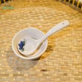  Muỗng\ Vá vẽ tay Họa Tiết Bông Xanh – Vườn Nhà Gốm – Gốm Vẽ Tay Thủ Công. 