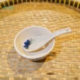  Muỗng\ Vá vẽ tay Họa Tiết Bông Xanh – Vườn Nhà Gốm – Gốm Vẽ Tay Thủ Công. 