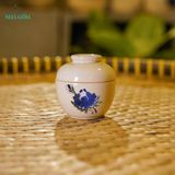  Thố Gốm 7cm Vẽ Tay Bông Xanh – Vườn Nhà Gốm – Thố Gia Vị 