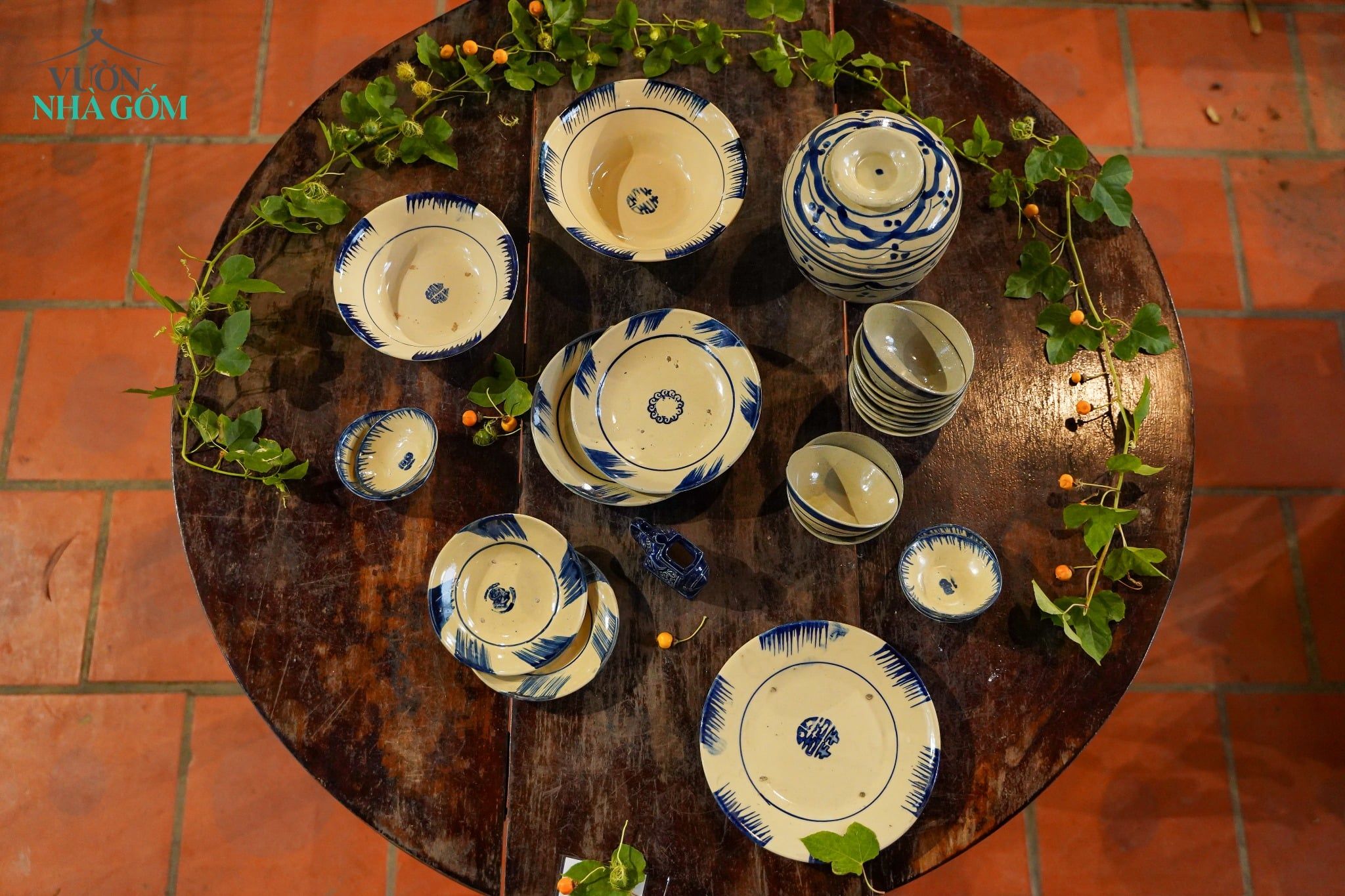  [TẾT] Bộ Chén Bát Xanh - Chén Bát Lái Thiêu - Quà Tặng Gia Đình 