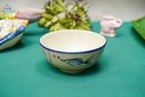  CBLX, Tô Cơm Lớn Vẽ Cá Thủ Công - Chén Bát Hiện Đại - Tô Ăn Bún, Tô Phở - R18cm. 