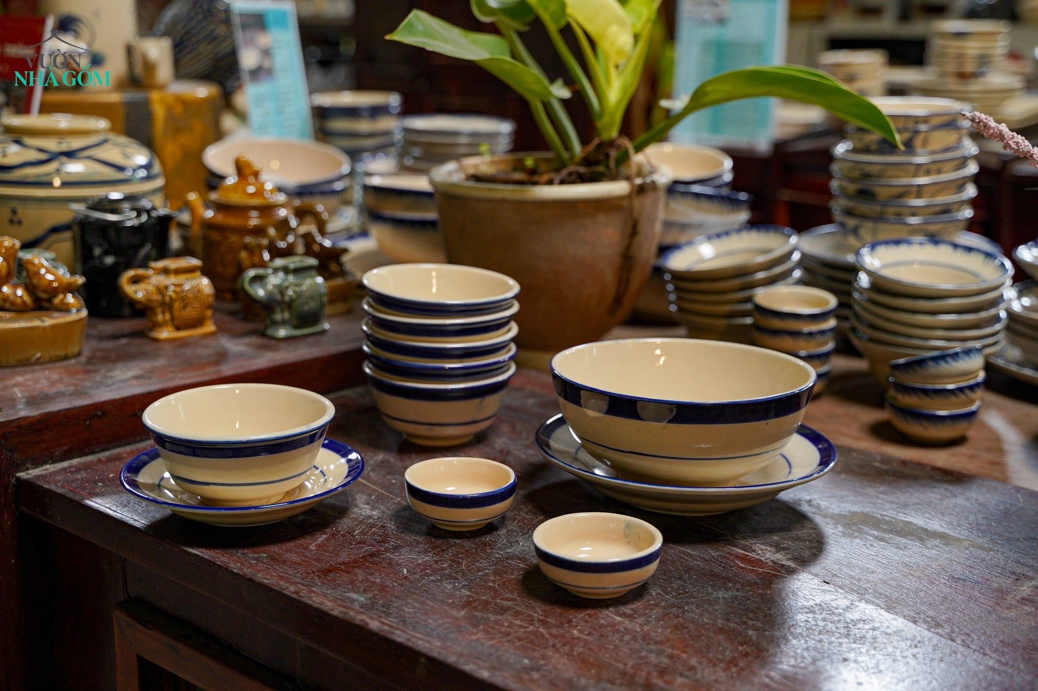 [TẾT] Bộ Chén Bát Chỉ Xanh Cao Cấp - Chén Bát Hiện Đại - Sản Phẩm Quà Tặng Tết Bính Ngọ 2026 