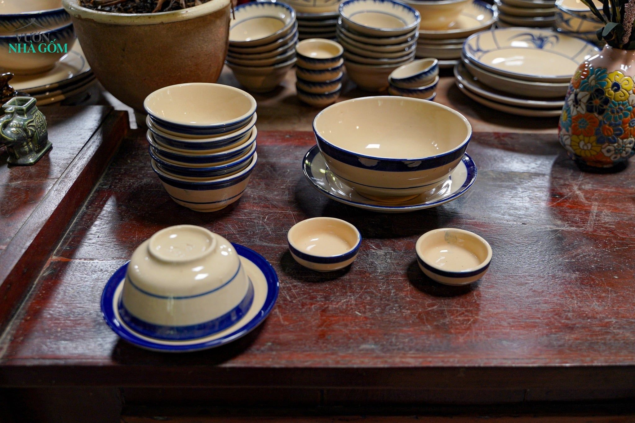  [TẾT] Bộ Chén Bát Chỉ Xanh Cao Cấp - Chén Bát Hiện Đại - Sản Phẩm Quà Tặng Tết Bính Ngọ 2026 