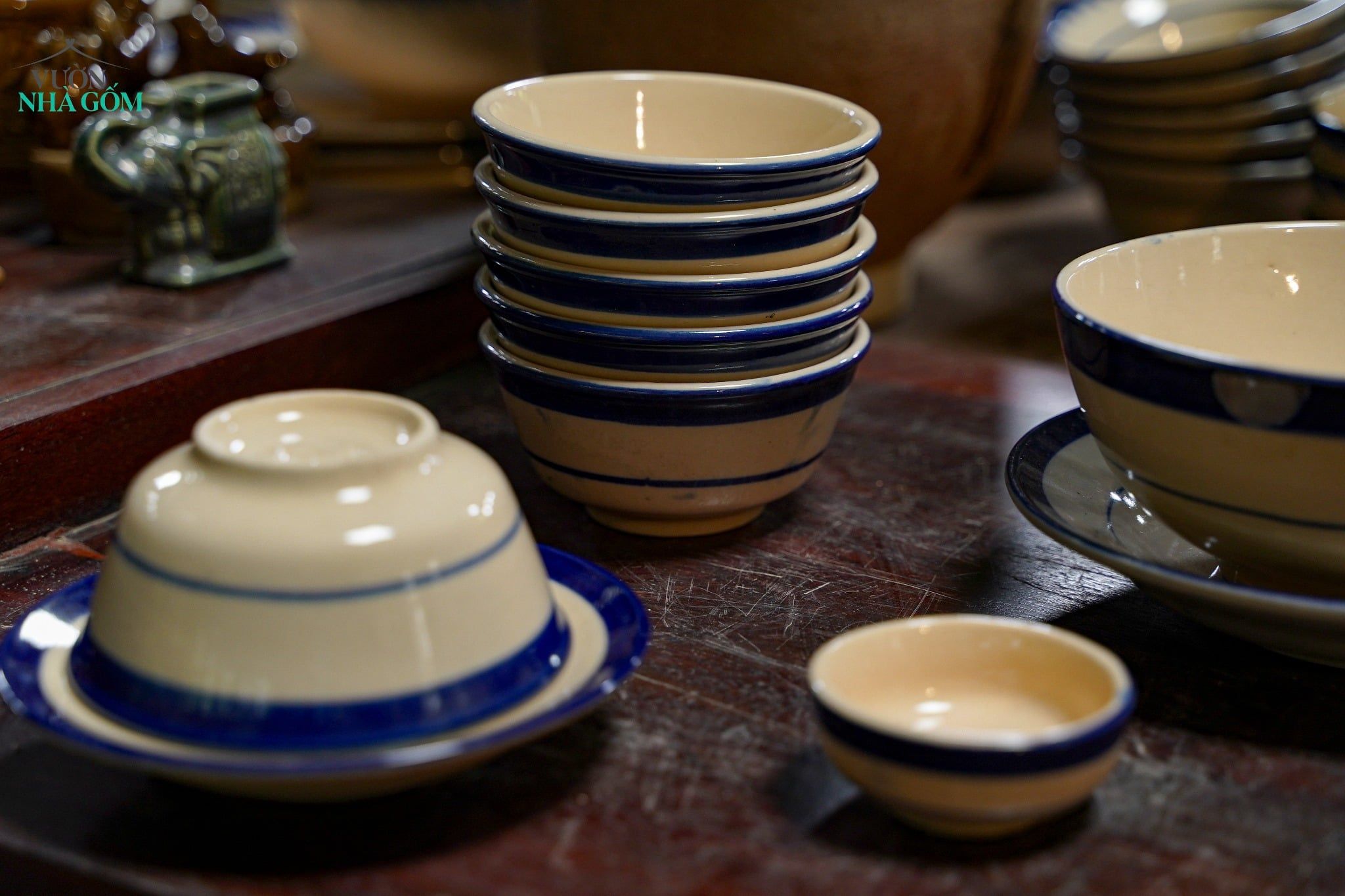  [TẾT] Bộ Chén Bát Chỉ Xanh Cao Cấp - Chén Bát Hiện Đại - Sản Phẩm Quà Tặng Tết Bính Ngọ 2026 