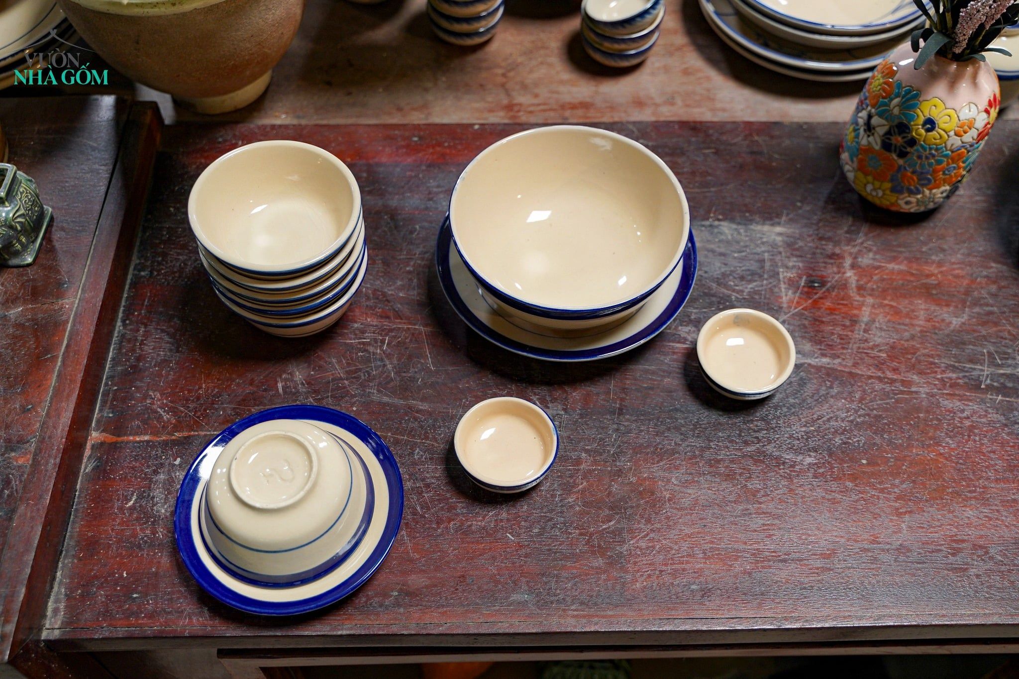  [TẾT] Bộ Chén Bát Chỉ Xanh Cao Cấp - Chén Bát Hiện Đại - Sản Phẩm Quà Tặng Tết Bính Ngọ 2026 