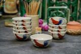  Chén Cơm Vẽ Tay Gà Dầu – Vườn Nhà Gốm – Dùng Ăn Cơm, soup – Size 12cm 