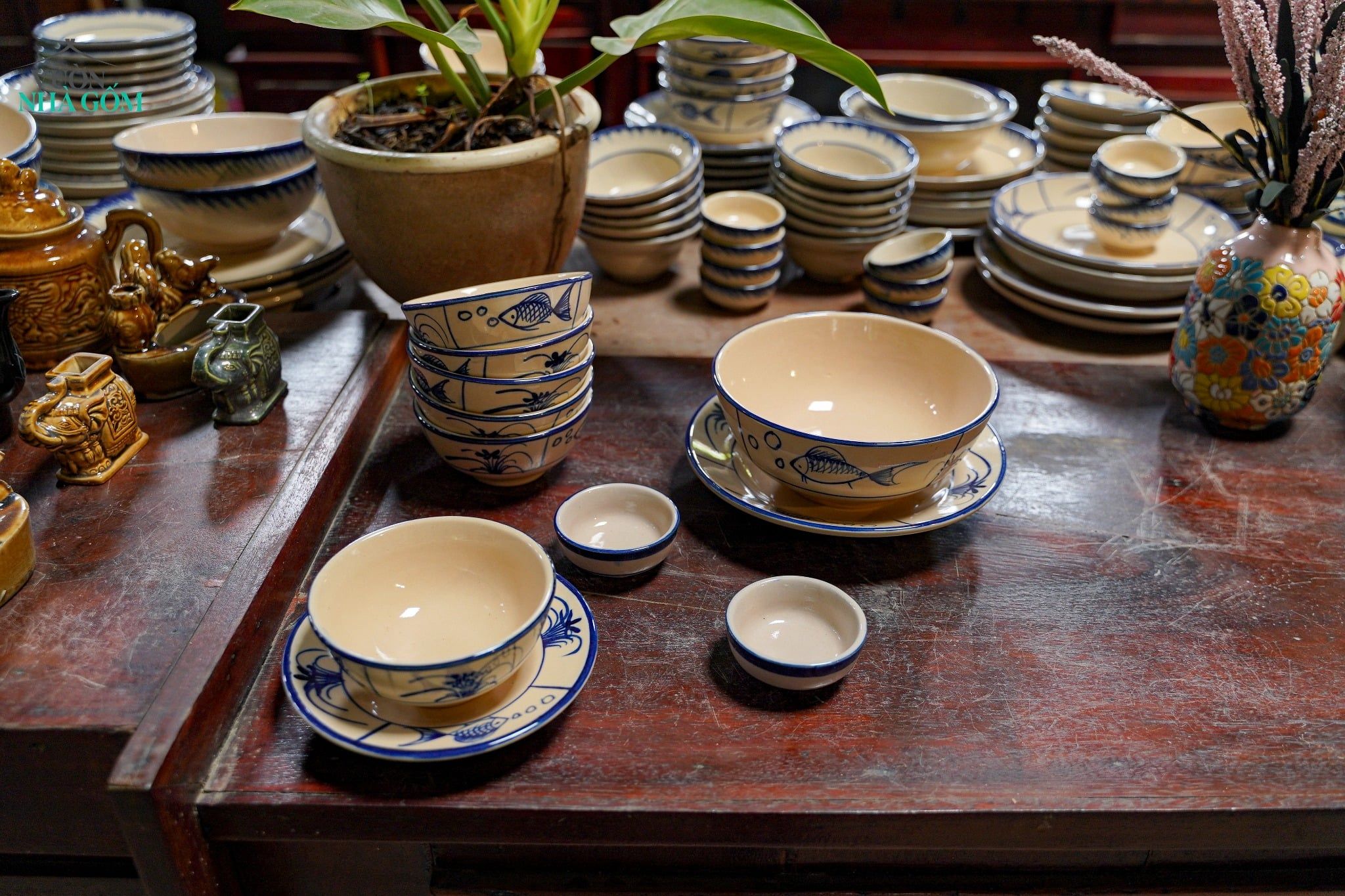  [TẾT] Bộ Chén Bát Vẽ Cá Cao Cấp - Chén Bát Hiện Đại - Sản Phẩm Quà Tặng Tết Bính Ngọ 2026 