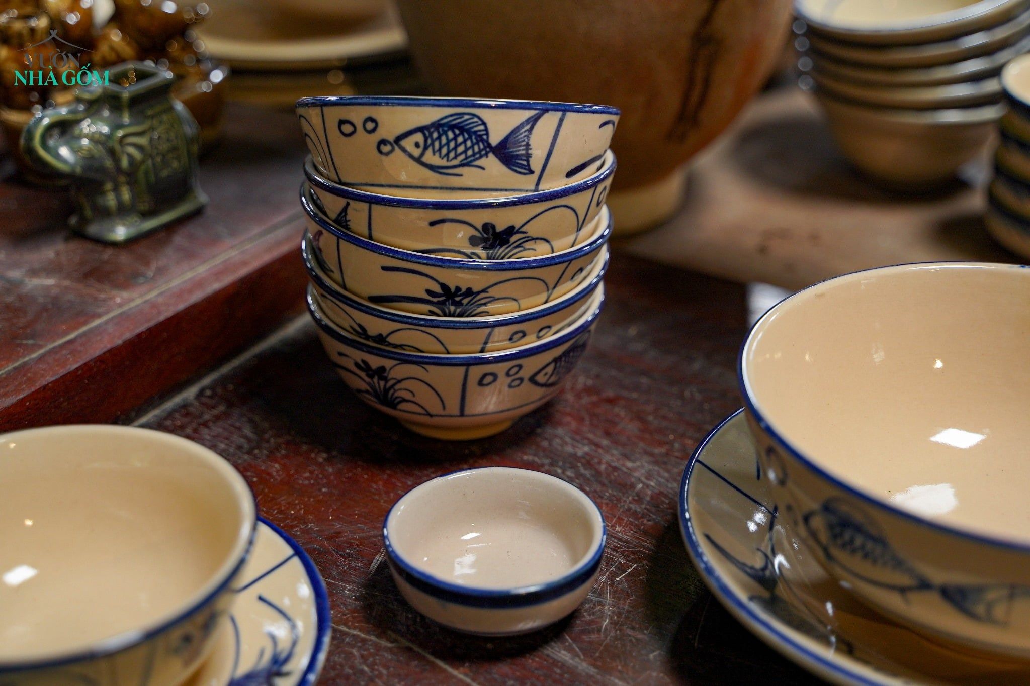  [TẾT] Bộ Chén Bát Vẽ Cá Cao Cấp - Chén Bát Hiện Đại - Sản Phẩm Quà Tặng Tết Bính Ngọ 2026 