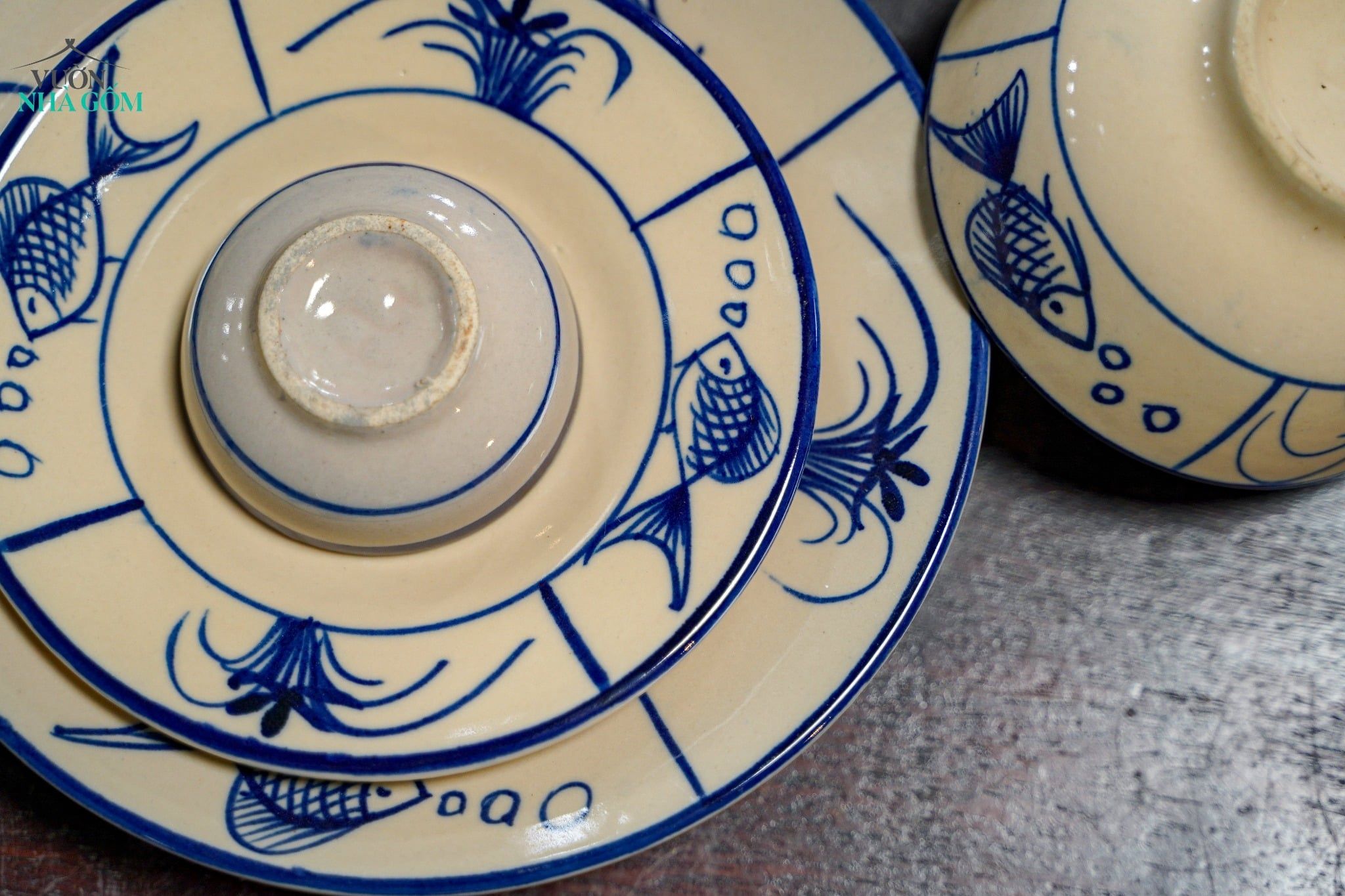  [TẾT] Bộ Chén Bát Vẽ Cá Cao Cấp - Chén Bát Hiện Đại - Sản Phẩm Quà Tặng Tết Bính Ngọ 2026 