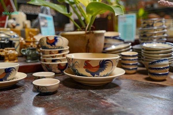  [TẾT] Bộ Chén Bát Vẽ Gà Cao Cấp - Chén Bát Hiện Đại - Sản Phẩm Quà Tặng Tết Bính Ngọ 2026 