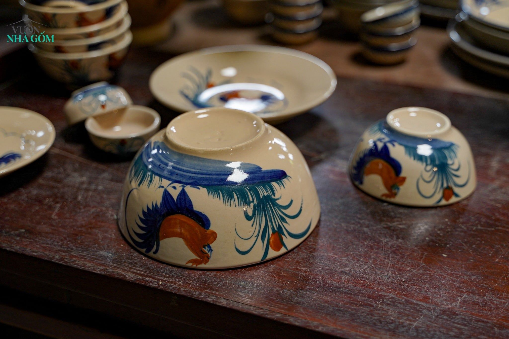  [TẾT] Bộ Chén Bát Vẽ Gà Cao Cấp - Chén Bát Hiện Đại - Sản Phẩm Quà Tặng Tết Bính Ngọ 2026 