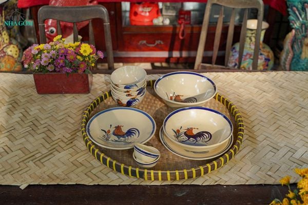  [TẾT] Bộ Chén Bát Vẽ Gà - Chén Bát Lái Thiêu - Sản Phẩm Quà Tặng Tết Bính Ngọ 2026 