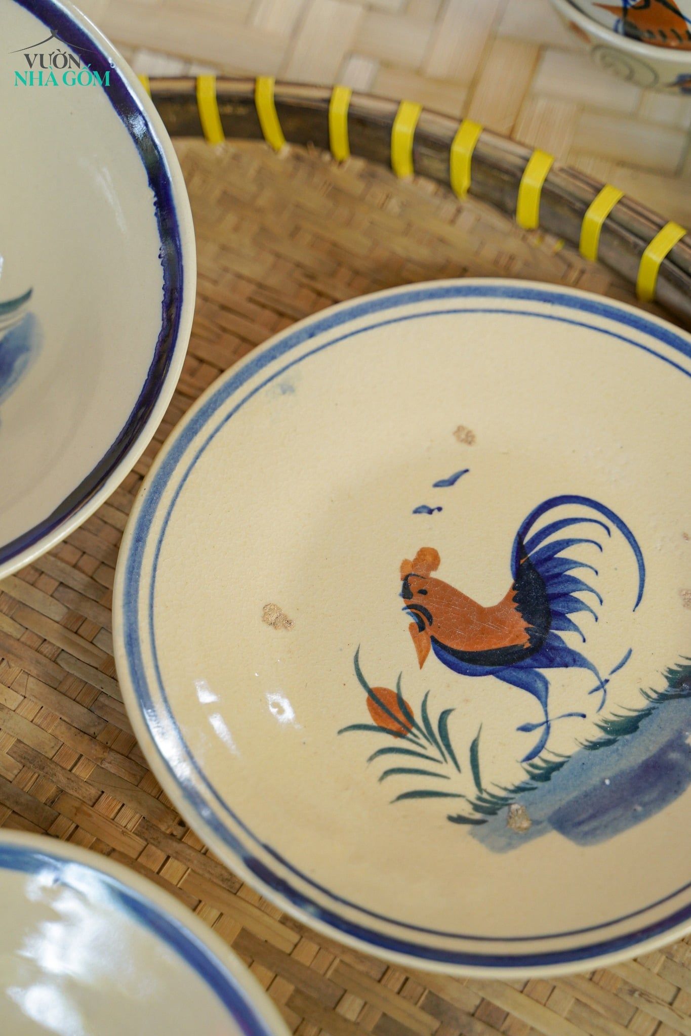  [TẾT] Bộ Chén Bát Vẽ Gà - Chén Bát Lái Thiêu - Sản Phẩm Quà Tặng Tết Bính Ngọ 2026 