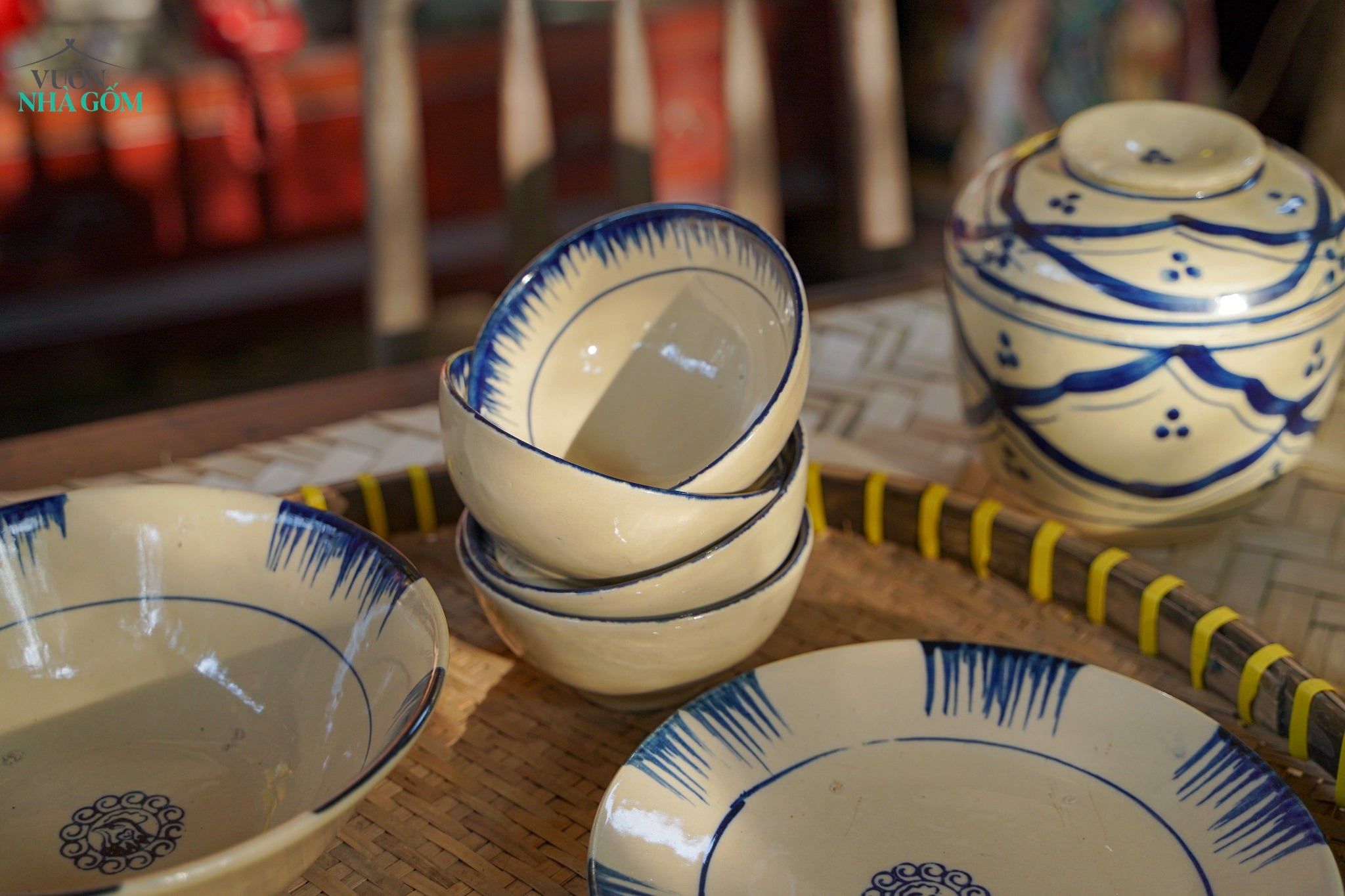  [TẾT] Bộ Chén Bát Phết Xanh - Chén Bát Lái Thiêu - Sản Phẩm Quà Tặng Tết Bính Ngọ 2026 