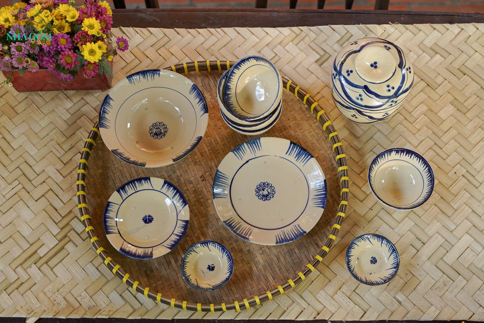  [TẾT] Bộ Chén Bát Phết Xanh - Chén Bát Lái Thiêu - Sản Phẩm Quà Tặng Tết Bính Ngọ 2026 