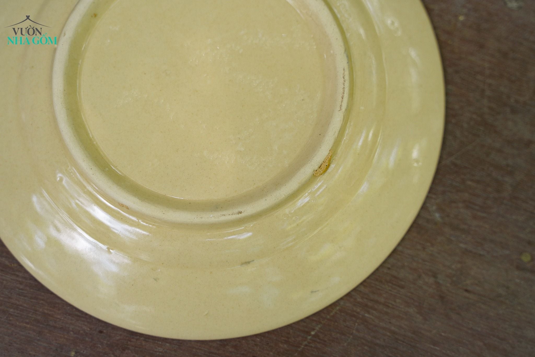  [TẾT] Dĩa Dẹt Vẽ Gà - Chén Bát Lái Thiêu - Dĩa Cơm Tấm - Rộng 22cm x Cao 3cm. 