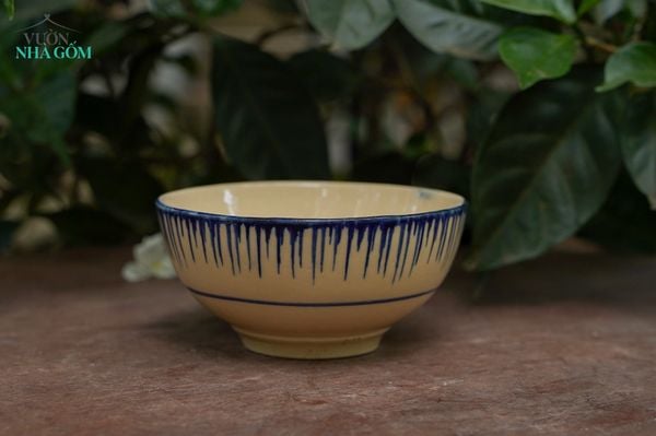  Chén cơm phết xanh ngoài, chén bát Lái Thiêu, R12xC6-SP002831 