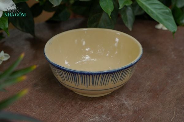  Tô cơm lớn phết xanh, chén bát Lái Thiêu, (R18xC8) - SP035721 