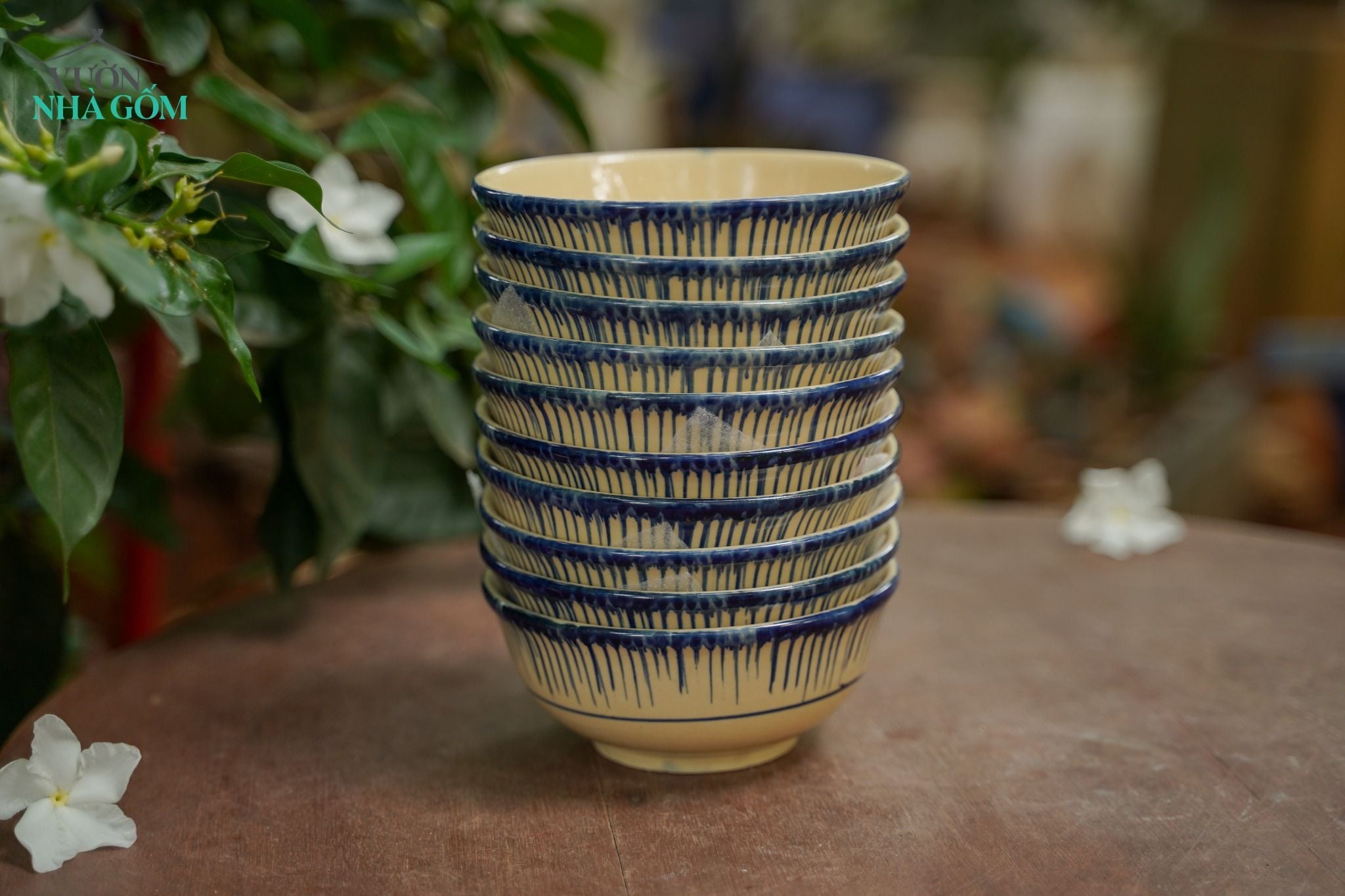  Tô Cơm Nhỏ Phết Xanh, chén bát Lái Thiêu, R14xC6 - SP002837 