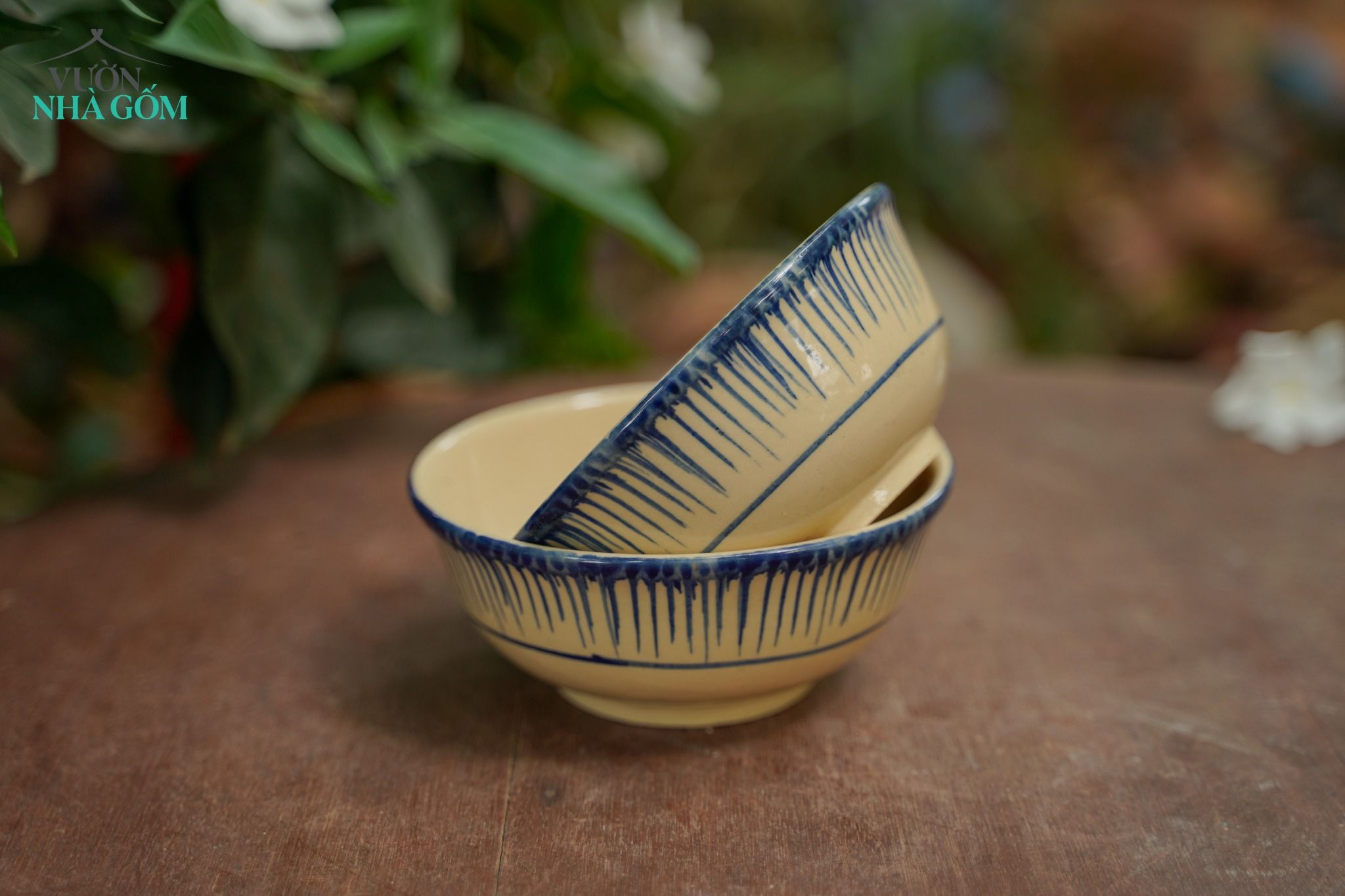  Tô Cơm Nhỏ Phết Xanh, chén bát Lái Thiêu, R14xC6 - SP002837 