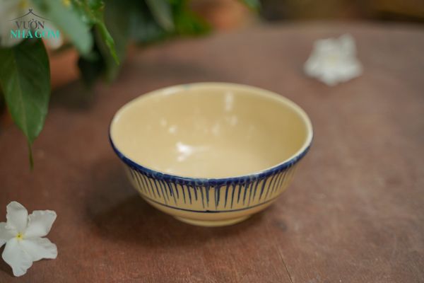  Tô Cơm Nhỏ Phết Xanh, chén bát Lái Thiêu, R14xC6 - SP002837 